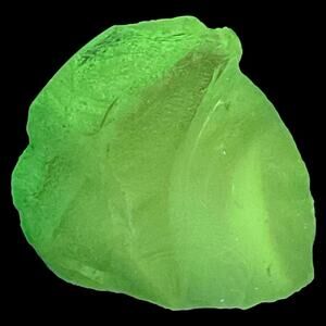 Aqua Mint Art Glass Cullet Glowing Manganese Slag Glass‎ #5GL68